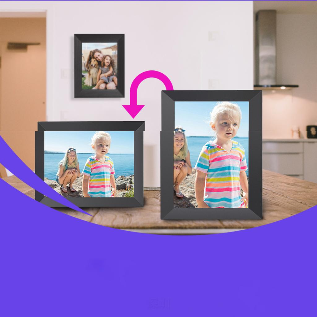 10,1-дюймовая электронная цифровая фоторамка Uhale с Wi-Fi, передача изображений, автоматический поворот по горизонтали и вертикали, сенсорный iPS-экран, 16 ГБ/32 ГБ
