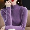 Пуловер свитер для женщин с длинным рукавом женский полувысокий воротник длинный рукав свитер