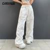 Весенние и летние женские брюки, свободные уличные однотонные прямые свободные повседневные брюки с низкой талией