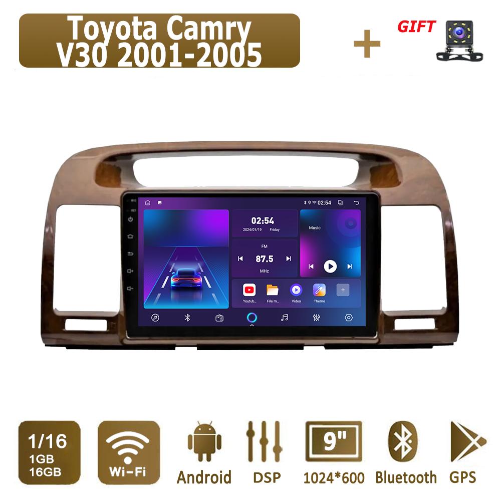 Android Carplay автомобильное радио для Toyota Camry V30 2001-2005 мультимедийный проигрыватель головное устройство стерео GPS навигация BT WIFI 4+64 ГБ
