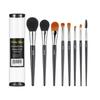Makeup Brush Set of 8 Portable Makeup Brush Foundation Powder Concealer Eye Shadow Eye Face Liquid Cream Cosmetic Brush with Cylindrical Storage Case