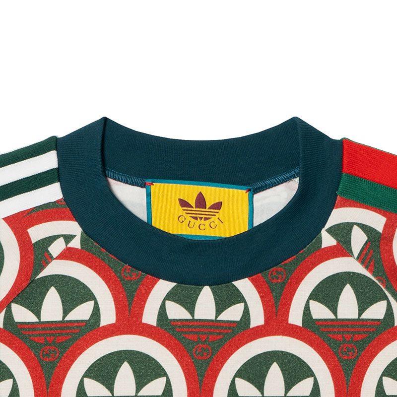 Gucci X Футболка с принтом Adidas Trefoil 692114-XJEMK-6208