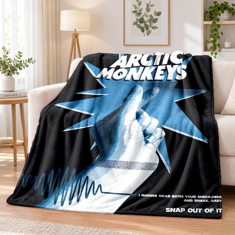 Фланелевое плед Arctic Monkeys Мягкий Теплый Уютный Для Дивана Кровати В Помещении Дома Спальни