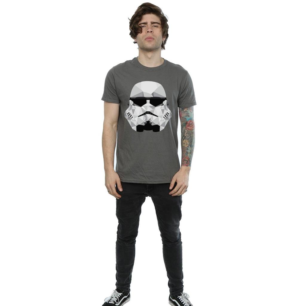 Star Wars Mens Stormtrooper Geometric Helmet T-Shirt