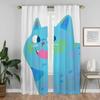 Funny Cat Blackout Curtains for Camera Window Curtain for Room 2 Panel Home Interior Curtains Partition Halloween Decoration