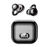 Clip-On Open Ear Air Conduction Earbuds Bluetooth 6.0 Touch Control Digital Display Charging Case Sports Gaming Earphones for iOS Android