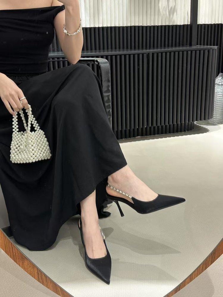 Розовые туфли-лодочки на высоком каблуке со стразами, женские серебристые темпераментные босоножки с закрытым носком и тонким каблуком