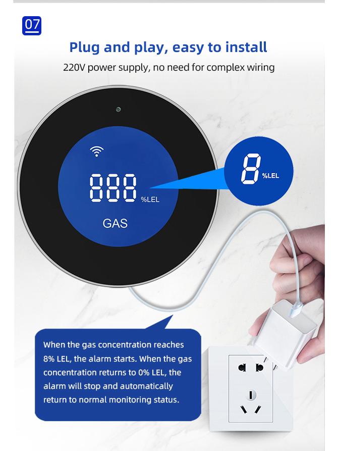 Граффити WiFi Детектор утечки природного газа Сигнализация