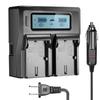 2 Slots Battery Charger LP-E6NH LP-E6N LP-E6 for Canon EOS 5DS 5D 6D 6D II 7D 7D-II 7D Mark II EOS 90D 80D 70D 60D R7 R5 R6