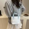 Summer Plaid Small Bag Women's New Versatile Shoulder Messenger Bag Is Now Popular Bucket Bag