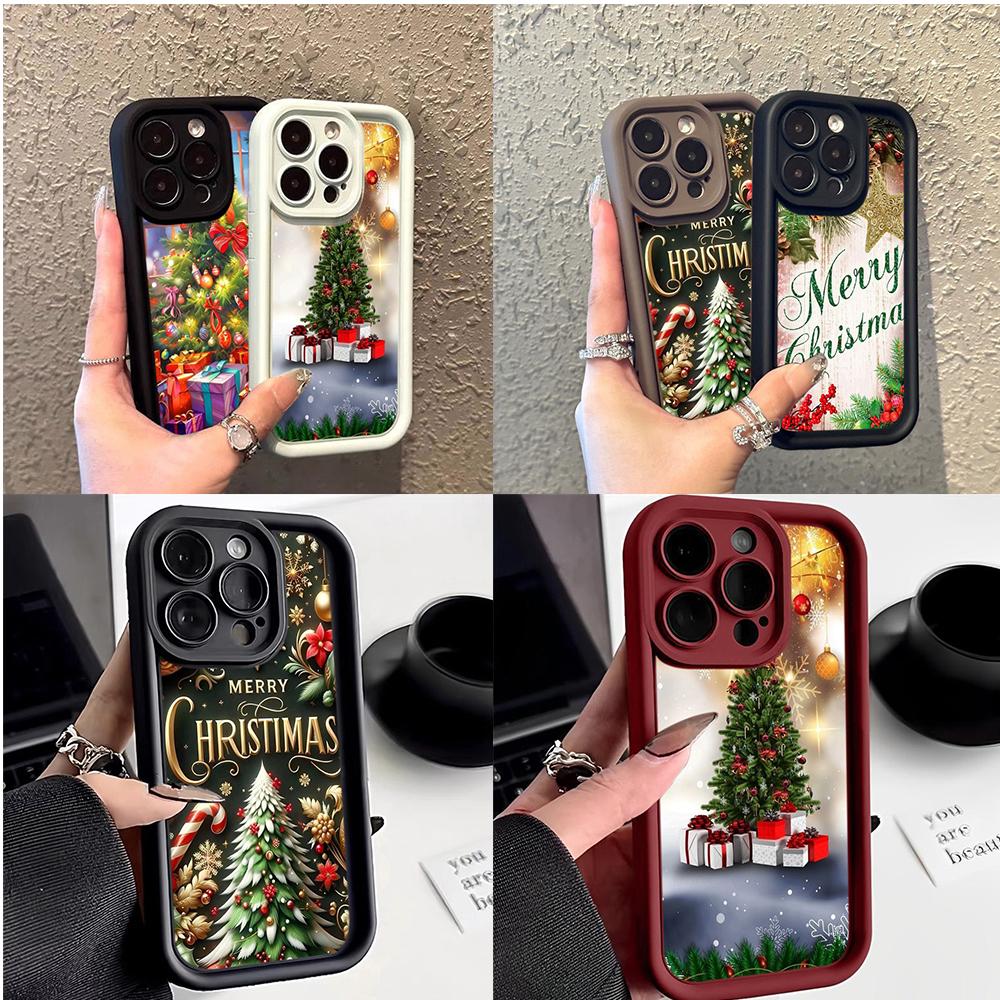 Ae105 Happy New Year art Christmas чехлы для телефонов Samsung A54 A05s A55 A53 A15 S23 S24 Ultra S25 Plus A35 S20 FE Angel Eye Ladder защитный чехол