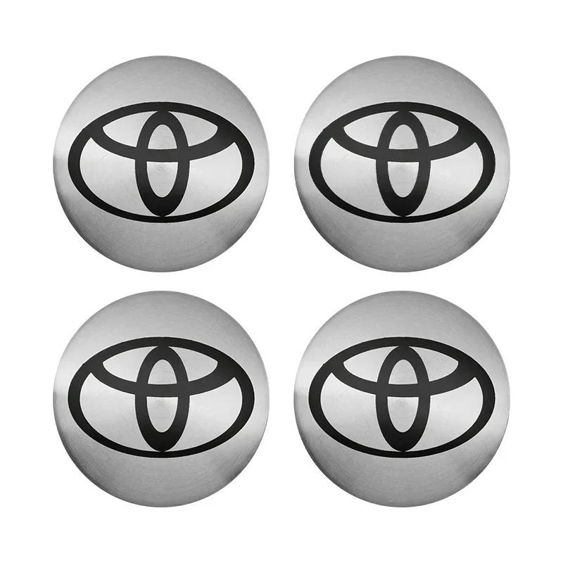 4pcs 56mm Car Styling Wheel Center Hub Caps Stickers Badge Emblem Decoration Decal For Toyota Corolla Auris CHR Yaris Rav4 Hilux