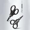 Fishing Scissor with Anti-lost Hand Rope Sharp Serrated Blade Compact Design Portable Multi-functional Metal Scissor