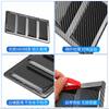 2x Carbon Fiber Look Car Front Bonnet Vent Hood Air Flow Intake Decorative Cover
