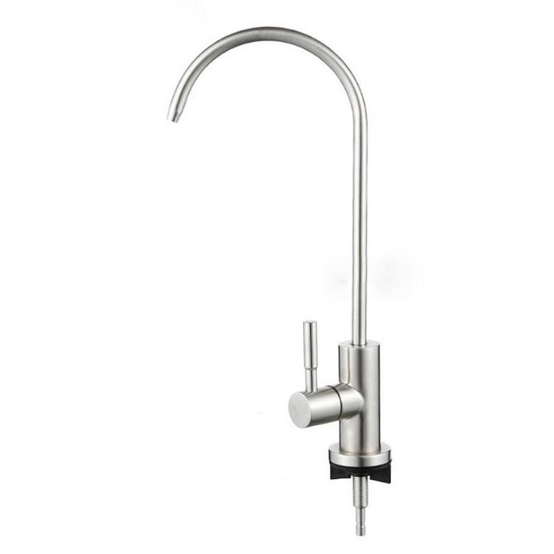 Gooseneck Water Purifier Faucet Reverse Osmosis Drinking Water Filter Faucet Stainless Steel 1/2" Ceramic Core