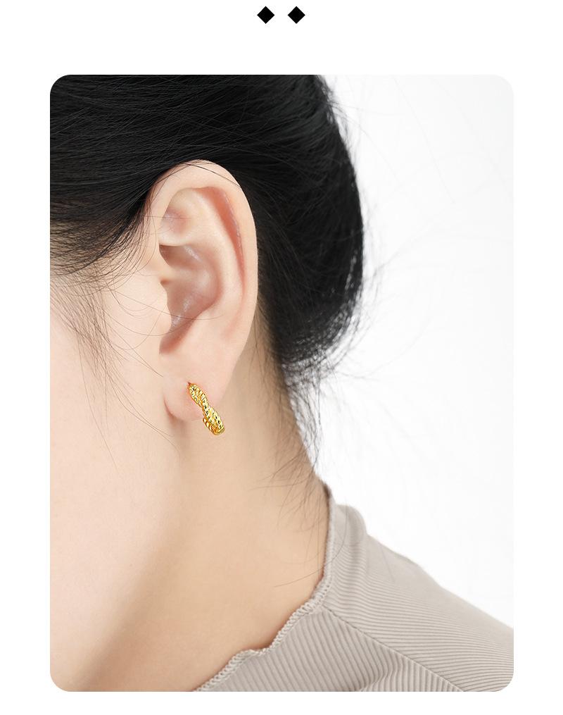 Melynn Minimalist Hoop Earrings Sterling Silver 925 Earrings Gold Plated Silver Jewelry Geometric Earrings for Women