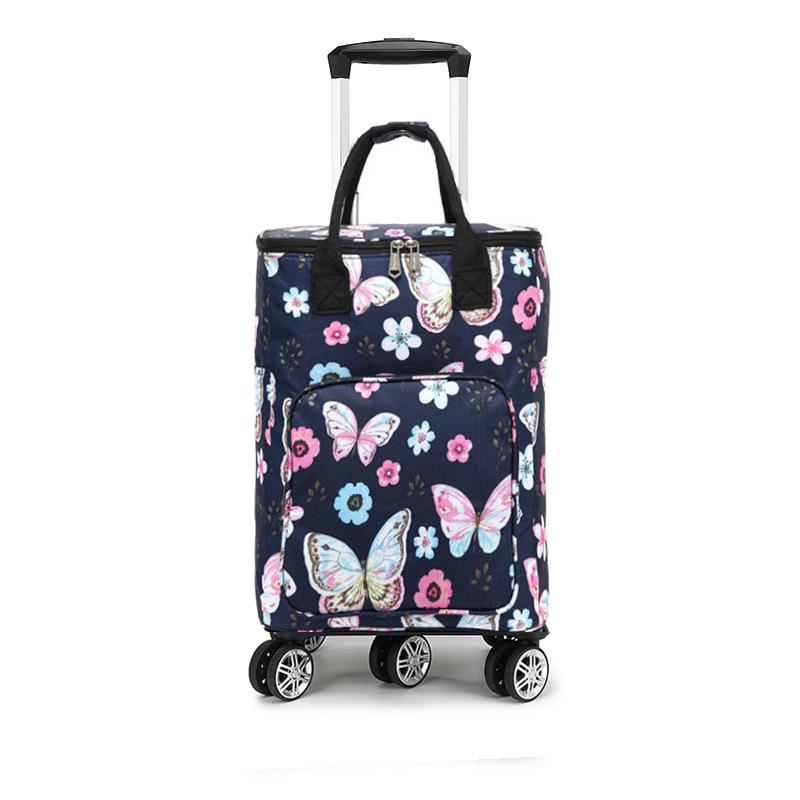 Складная Портативная Тележка для Продуктов с Сумкой - Бытовая Тележка для Супермаркета