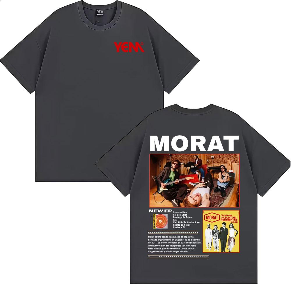 2025 Summer Rock Band Morat Asuntos Pendientes Tour Merch Tshirt Mens Fashion Hiphop Pop Music Cotton Tshirt Super Tshirt