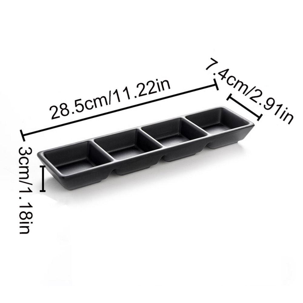 Black Seasoning Plate Japanese Style Sushi Soy Dipping Sauce Bowl Snack Plate  Home