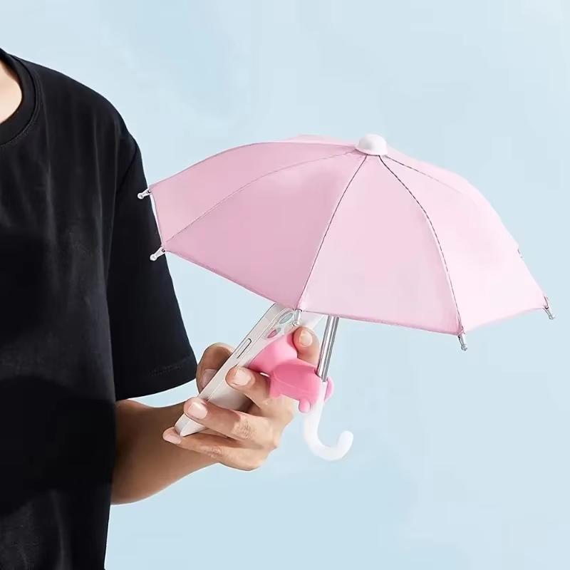 Mini Waterproof Phone Umbrella 1Pcs Anti-UV Sun Shade Clip On for Outdoor Live Streaming Selfie Camping Activities