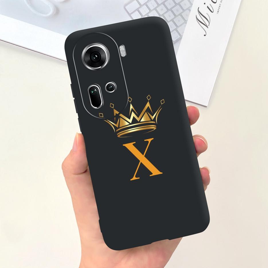Чехол для Oppo Reno 11 5G Reno11 F Милая корона Буквы Чехол Мягкий силиконовый чехол для телефона Для Oppo Reno11 Pro Reno 11F Задняя крышка Сумки