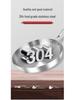 Cross 304 Stainless Steel Triple-Layer Wok: Induction & Gas Compatible Flat-Bottom Frying Pan, Coating-Free.