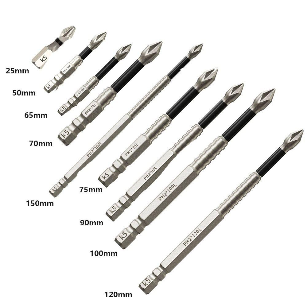 Impact Resistant Cross Bit K5 Thread PH2 Screwdriver Bits Screw Driver Hand Tool