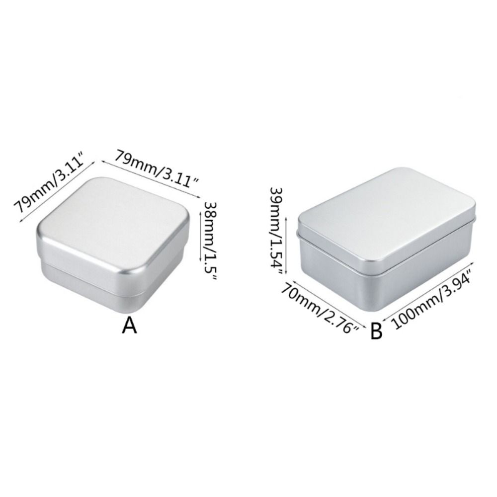 2Pcs Square Aluminum Soap Dish with Lid Soap Box Easy To Rinse Travel Soap Tray  Hotel