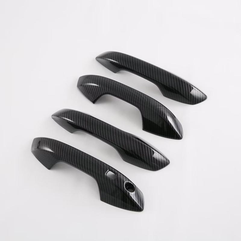 For BYD Atto3 Atto 3 2022  Car Accessories ABS Carbon Fiber Style Door Handle Bowl Cover Trim Protective Cover