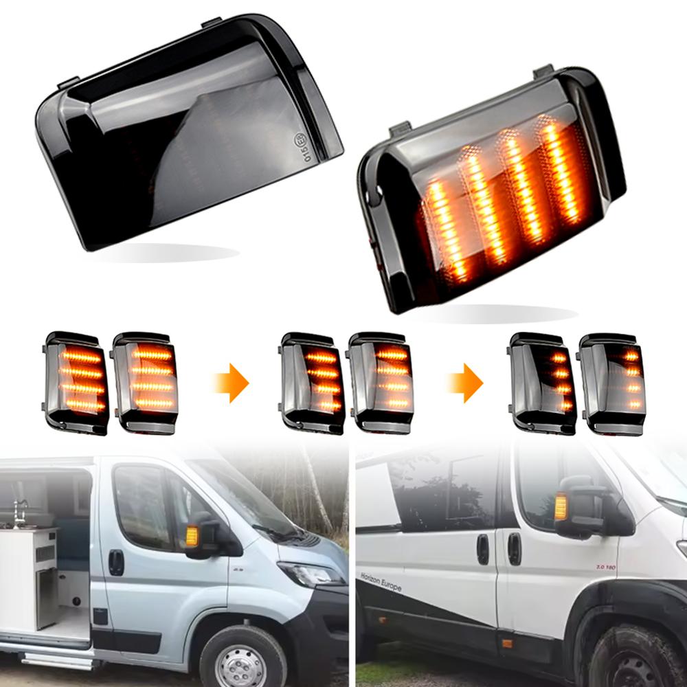 2 шт. Динамическое зеркало для Peugeot Boxer Fiat Ducato Citroen Jumper RELAY RAM PROMASTER Свет Светодиодный Поворотник