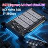 PCIE Express 5.0 Gen5 Gen4 X16 Съемная Карта Расширения для 4x NVME M.2 NGFF SSD с Поддержкой Bifurcation и RAID Высокоскоростная 4x128 Гбит/с