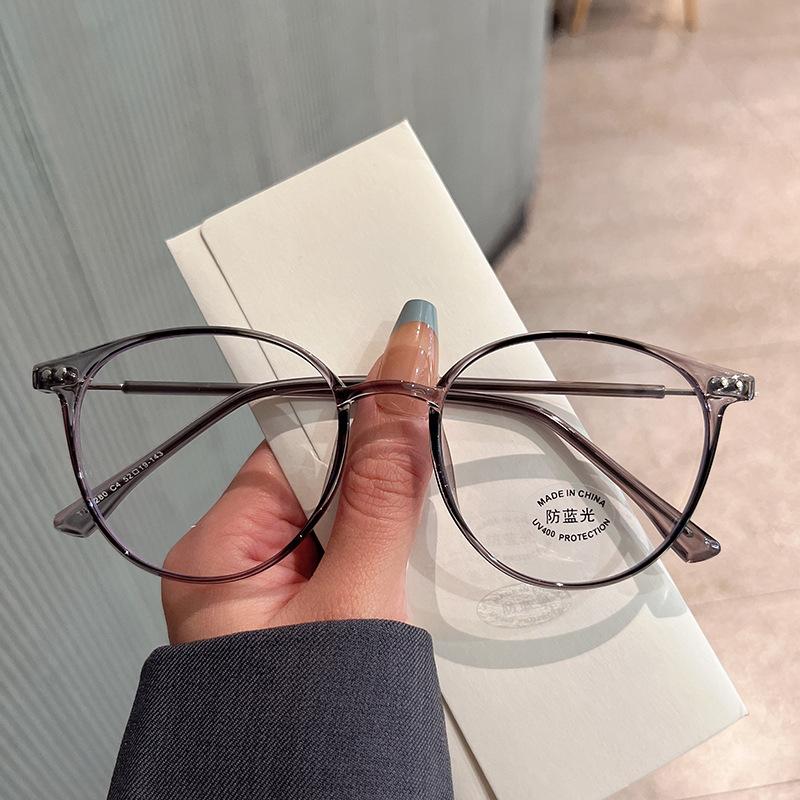 Vintage Style Glasses Frame For Women Round Shape Anti Blue Light Eyeglass Frames  Material Women'S Glasses