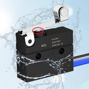 2шт микроконцевой выключатель с роликовым рычагом 6A 12V DC водонепроницаемый герметичный рычаг микропереключатель SPDT 3 PIN 5A 250VAC с предварительно подключенным проводом