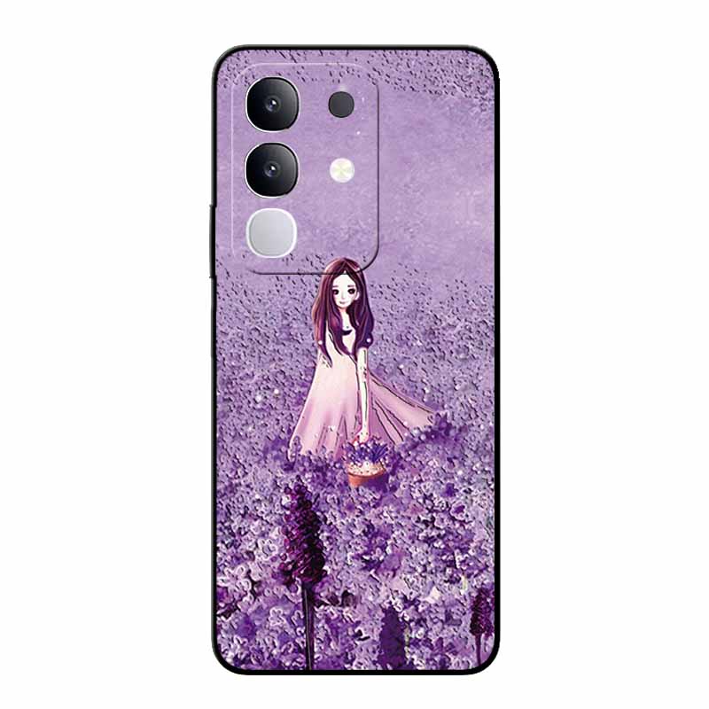 3D Тисненый Чехол Для Vivo Y300T V2445EA Рельефный Тисненый Мягкий Силиконовый Чехол Для VIVO Y300t 2025 TPU Рельефный Тисненый Funda Цветок Capa