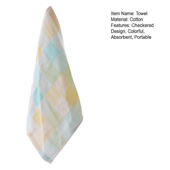 Хлопковое клетчатое квадратное полотенце маленькое 10"x10" полотенце для лица впитывающее красочное клетчатое мочалка для дома кухни умывания лица вытирания пота