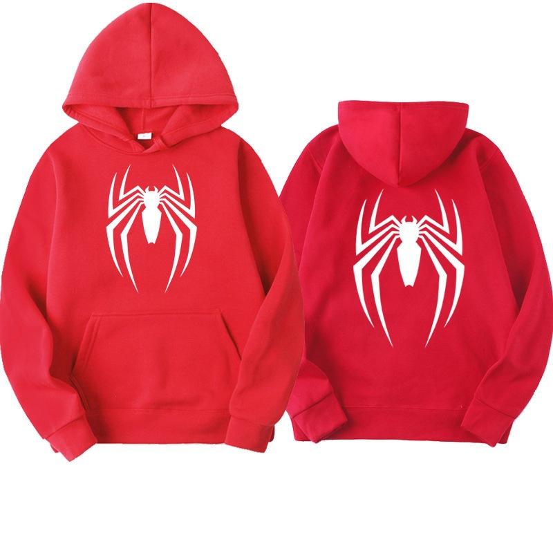 New Men's Sweater Street Fashion Spider Print Sweatshirt Wool Women's Casual Fun Loose Sweater