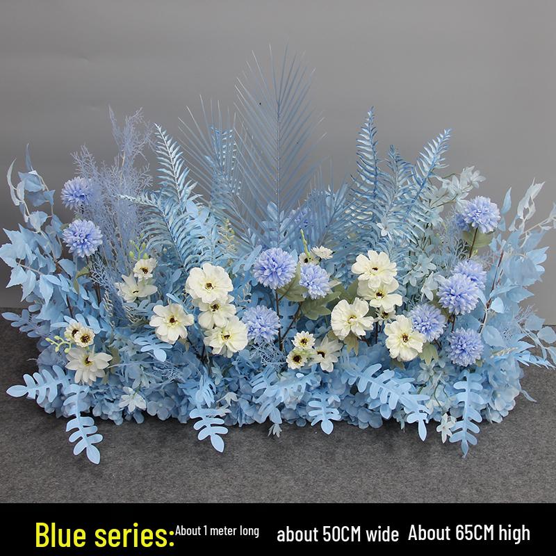 Wedding Aisle Floral Arrangement: Artificial Flower Basket & Row Decoration