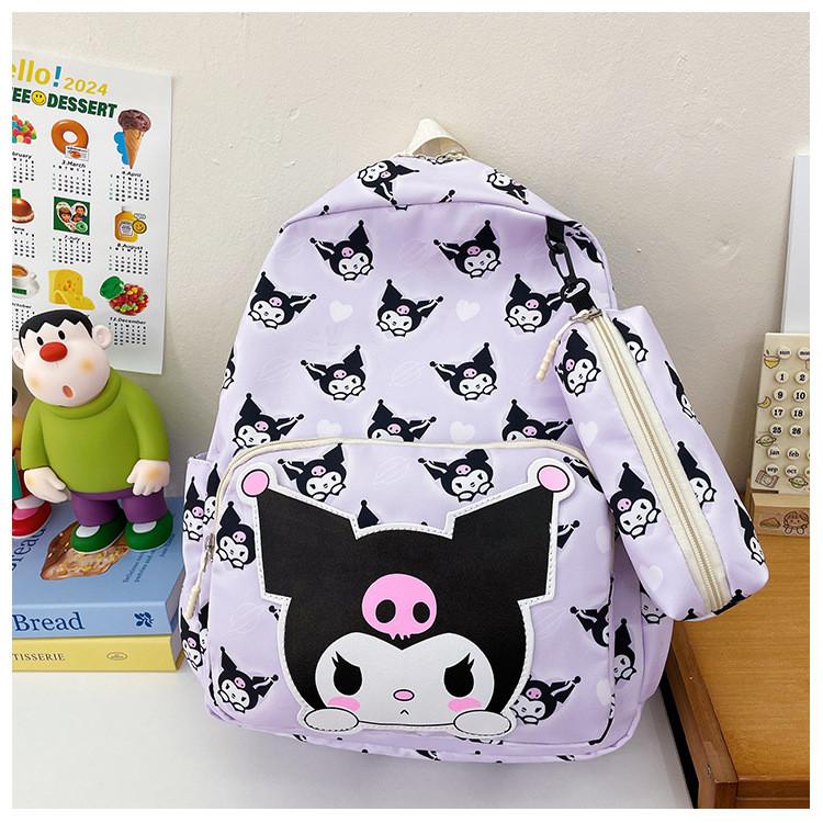 Cute And Stylish Children's Backpack For Kindergarten Girls Featuring Adorable Cartoon Characters Like Kuromi And Hello Kitty
