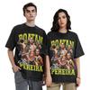 Harajuku Washed Shirt Alex Pereira Poatan Boxer Boxing Merch Retro T-Shirts Oversize Streetwear Cotton Graphic Printed Tee Shirt
