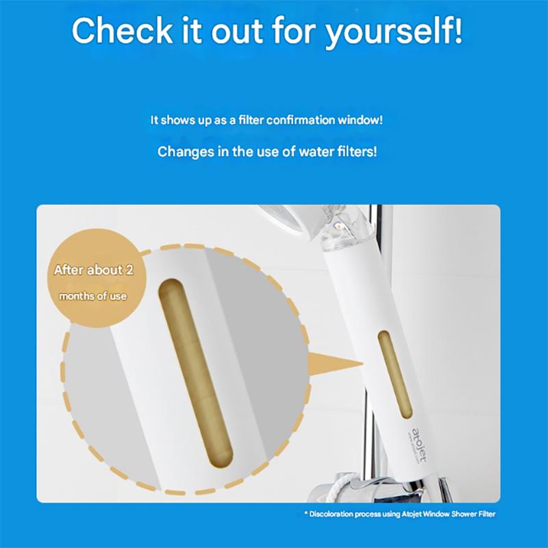 atojet Насадка для душа с фильтром для окна 3-го поколения – Видимая фильтрация и конструкция без BPA, Корейская