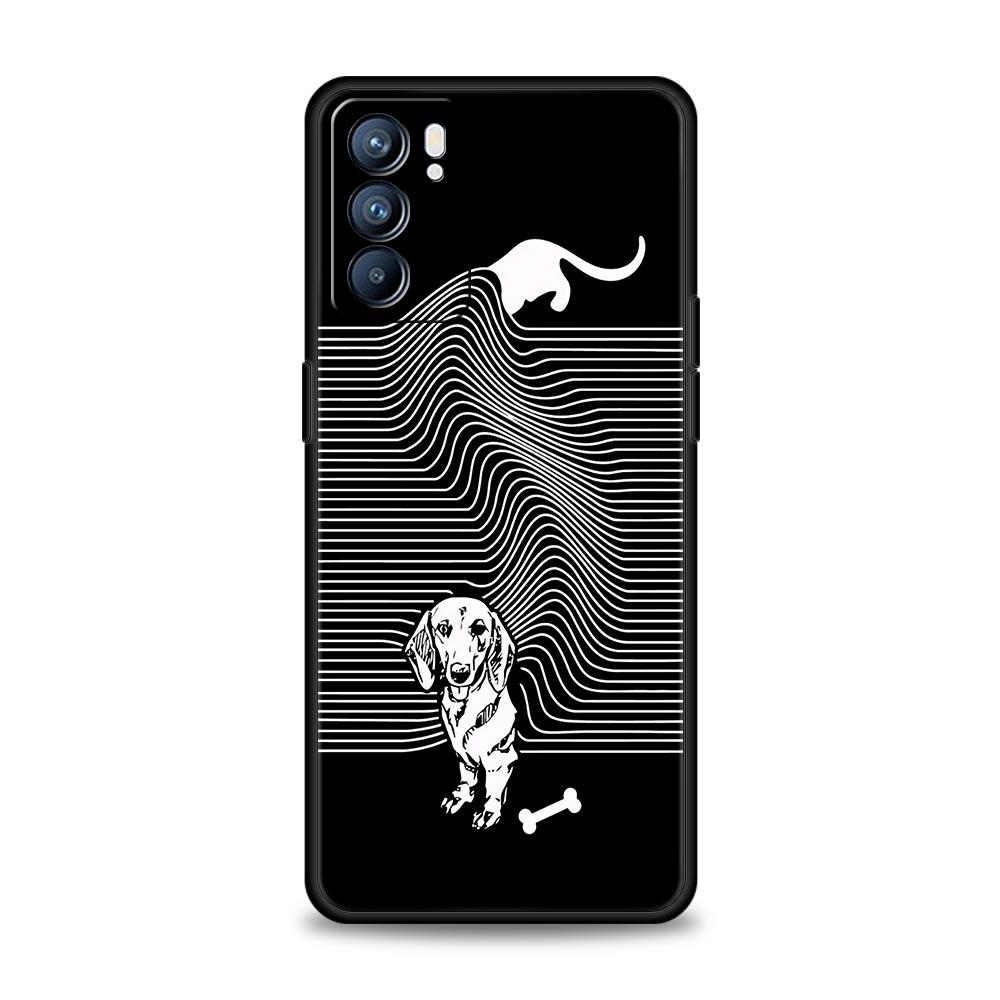 Чехол для телефона Такса Собака-сосиска Для Oppo Reno8 Reno7 Reno6 Pro A54 5G Find X6 X5 A53 A52 A9 A15 A95 A17 A16 A74 A57 A31