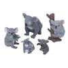 5Pcs Koala Figure Cute Different Styles Lifelike Rich Details Soft Plastic Koala Figurine for Home