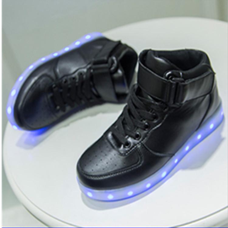 LED Light-Up High-Top Shoes, Casual Sports Sneakers for Boys and Girls