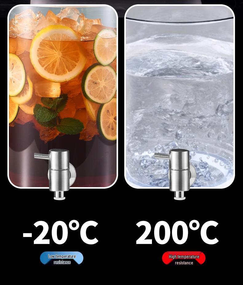 Стеклянный диспенсер для напитков большой емкости с краном для холодных напитков и фруктового чая