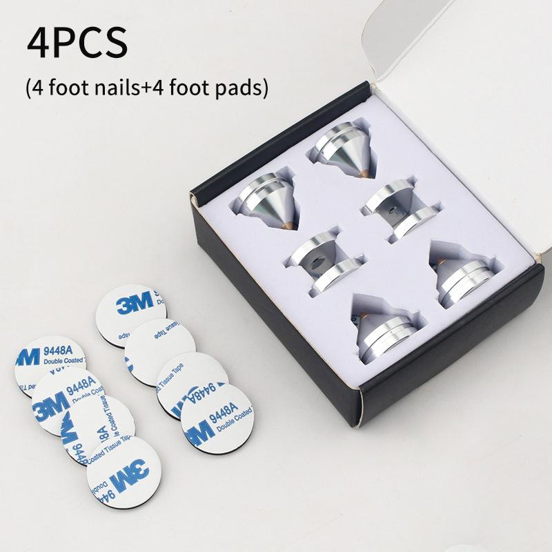 Shock Spikes Damping Pad HIFI Stand Feet Speaker Foot Pad KTV Subwoofer Stage Speakers Aluminium Isolation Cone Floor Foot Nail