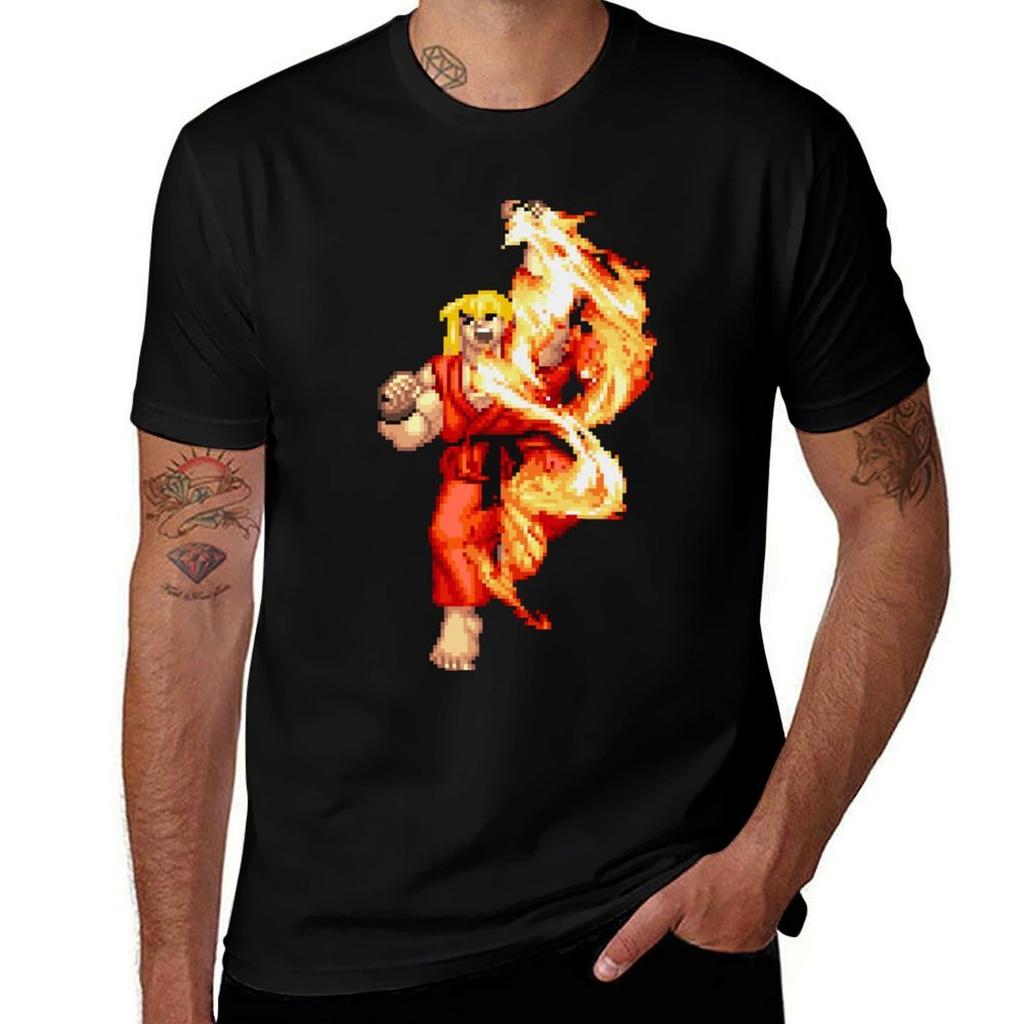 Ken Shoryuken Tshirt Basic Simple Design Short Sleeve Shirt Tshirt