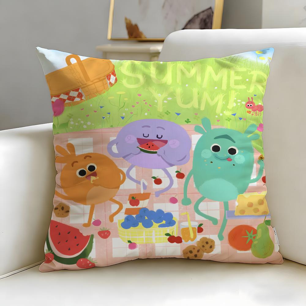 classic cartoon The Bumble Nums Cushion Cover Soft EasyWash Pillow Case Versatile for Couch Bed Travel and Office