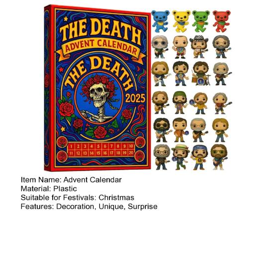Мертвый Адвент-календарь 2025 Календарь обратного отсчета до Рождества с коллекционными фигурками-сюрпризами