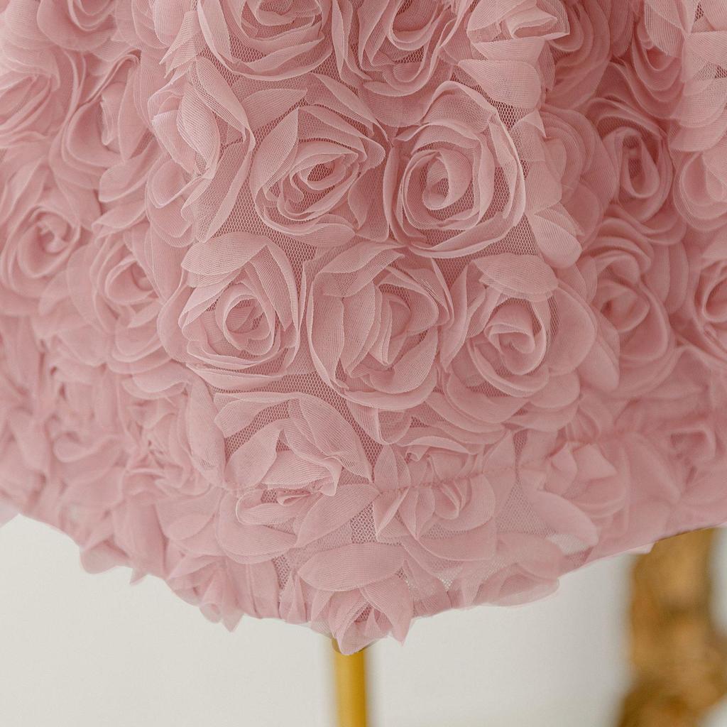 Платье принцессы для вечеринки с пайетками и лоскутной отделкой в виде роз для девочек