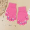 Забавные зимние вязаные перчатки женские сенсорные экраны холодостойкие теплые перчатки с полным пальцем варежки корейский стиль универсальные перчатки для велоспорта